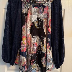 Melissa Navy Floral Blouse